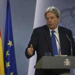 Italy's Premier Paolo Gentiloni speaks during a joint news conference with Spain's Prime Minister Mariano Rajoy at the Moncloa Palace in Madrid, Spain, Friday Jan. 27, 2017. (ANSA/AP Photo/Francisco Seco) [CopyrightNotice: Copyright 2017 The Associated Press. All rights reserved.]